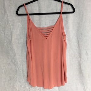 Pink super soft strappy tank size large